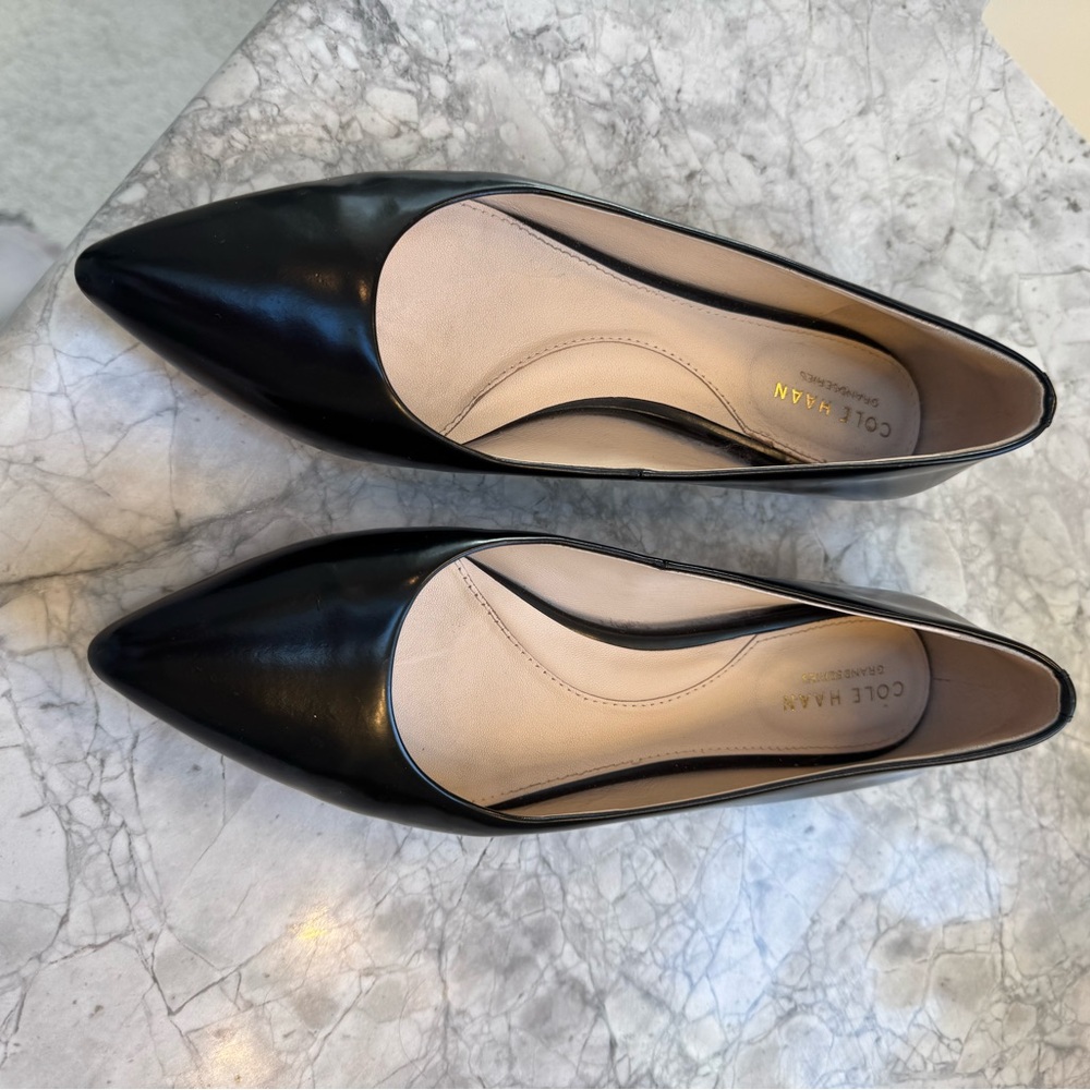 Cole Haan Women's Black Flats Zerogrande 360 comfort leather soles 8